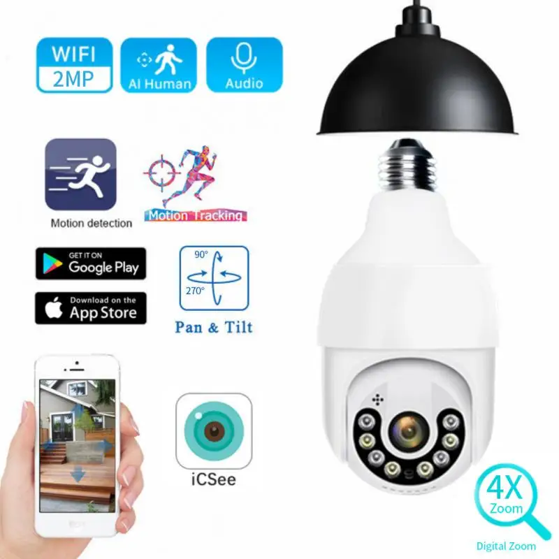 200W E27 IP Camera Night Vision Two Way Video Automatic Human Tracking 4x Digital Zoom Video Indoor Security Monitor WiFi Camera
200W E27 IP Camera Night Vision Two Way Video Automatic Human Tracking 4x Digital Zoom Video Indoor Security Monitor WiFi Camera