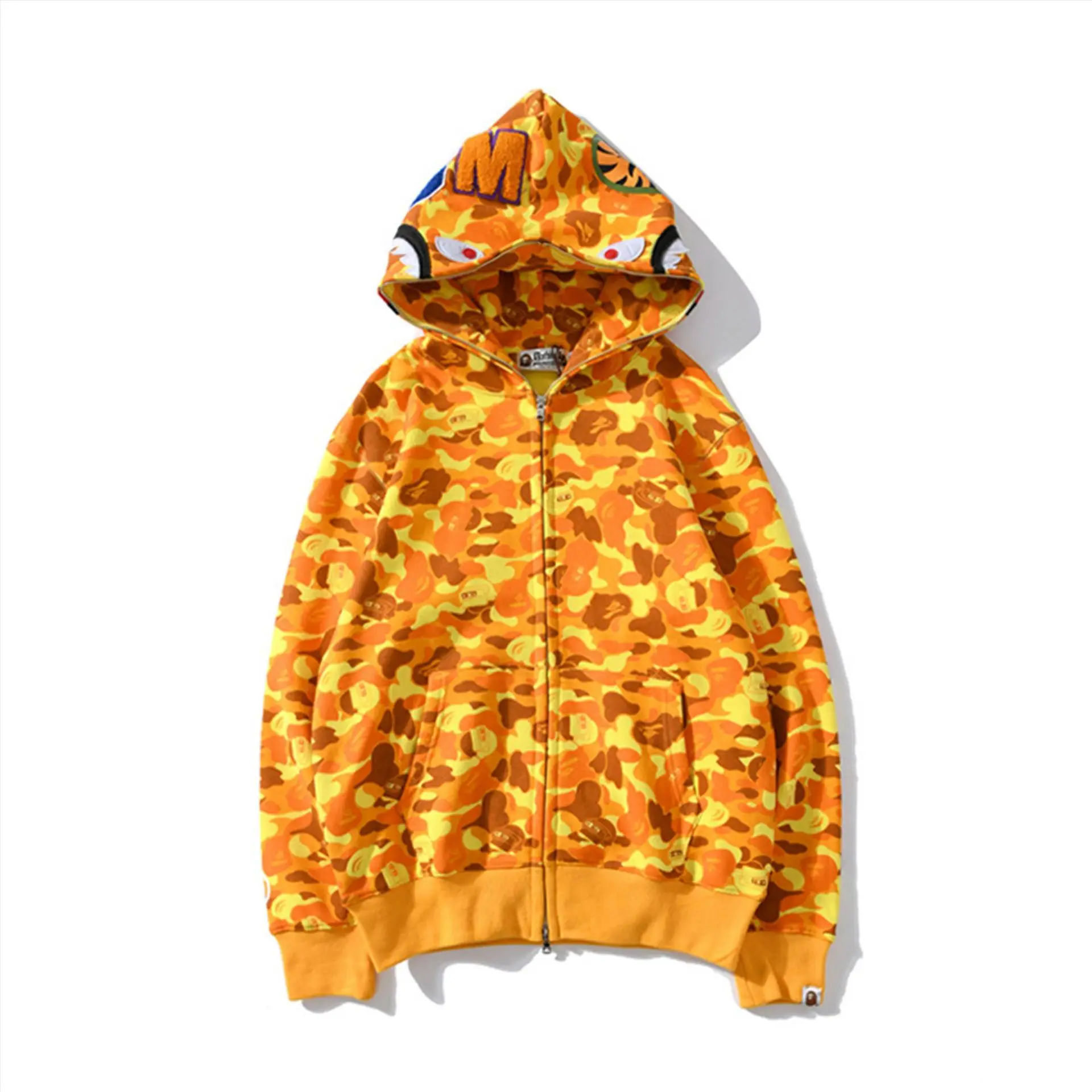 Shark Men's And Women's Camo Hooded Zip-Up Head Sweatshirt, Street Wear, Popular Hip Hop, Spring And Fall Fashion, 2023 Novel
Shark Men's And Women's Camo Hooded Zip-Up Head Sweatshirt, Street Wear, Popular Hip Hop, Spring And Fall Fashion, 2023 Novel