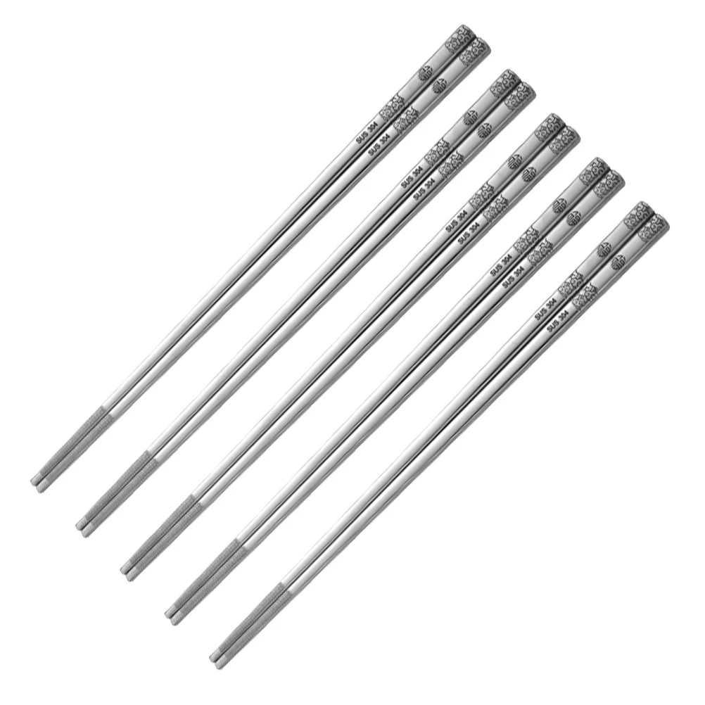 5 Pairs of House Mildew-proof Stainless Steel Chopsticks Durable Chopsticks
5 Pairs of House Mildew-proof Stainless Steel Chopsticks Durable Chopsticks