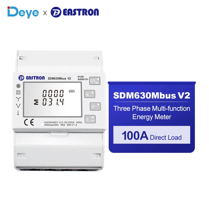 Eastron Energy Meter SDM630 Modbus V2 MID Three Phase Multifunction RS485 Modbus Din Rail Energy Meter for Photovoltaic Inverter
Eastron Energy Meter SDM630 Modbus V2 MID Three Phase Multifunction RS485 Modbus Din Rail Energy Meter for Photovoltaic Inverter