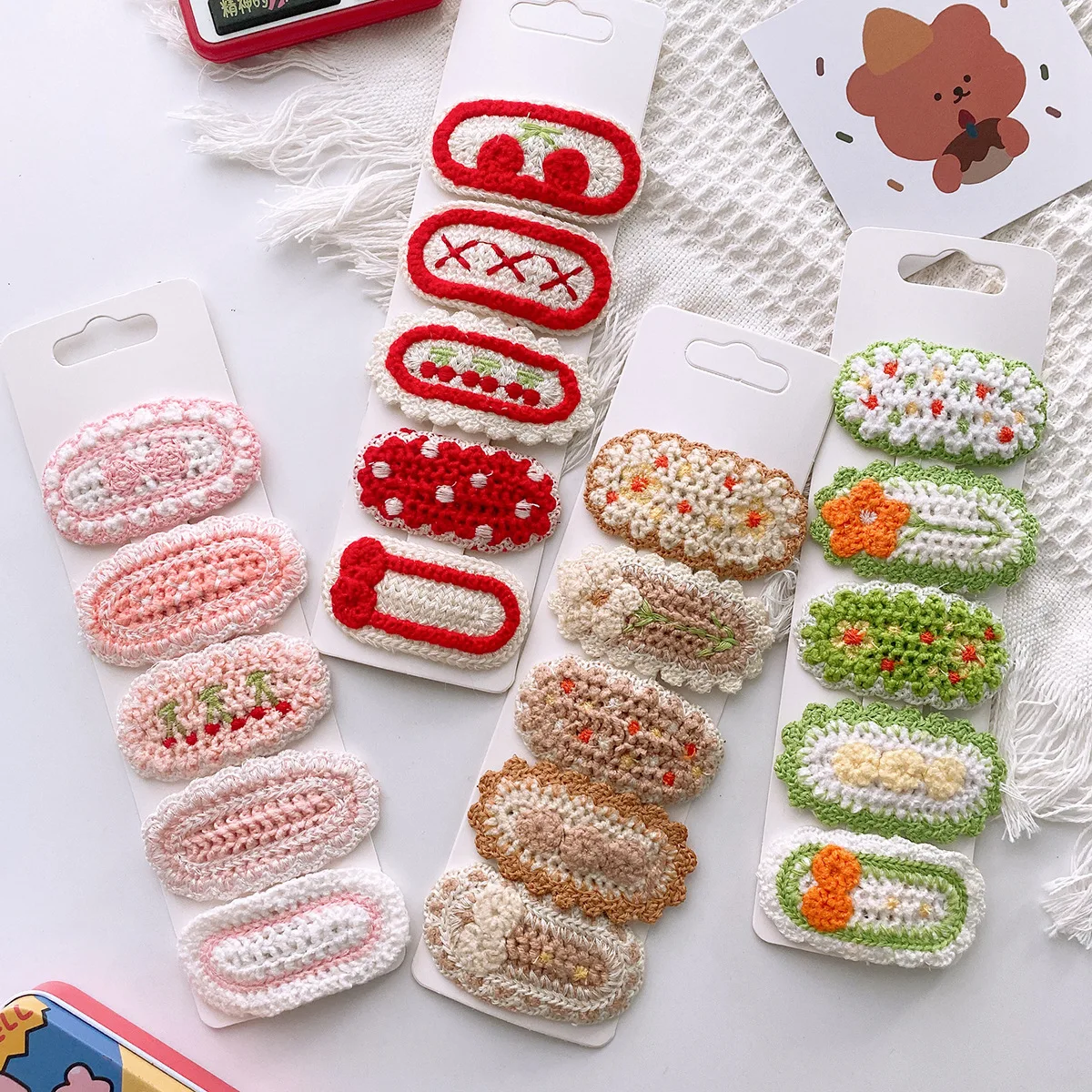 5Pcs/set Korean Knitting Baby Hair Clip Sweet Flower Hair Pin Autumn Winter Cute Hair Accessories for Girls Bangs Hairpins
5Pcs/set Korean Knitting Baby Hair Clip Sweet Flower Hair Pin Autumn Winter Cute Hair Accessories for Girls Bangs Hairpins