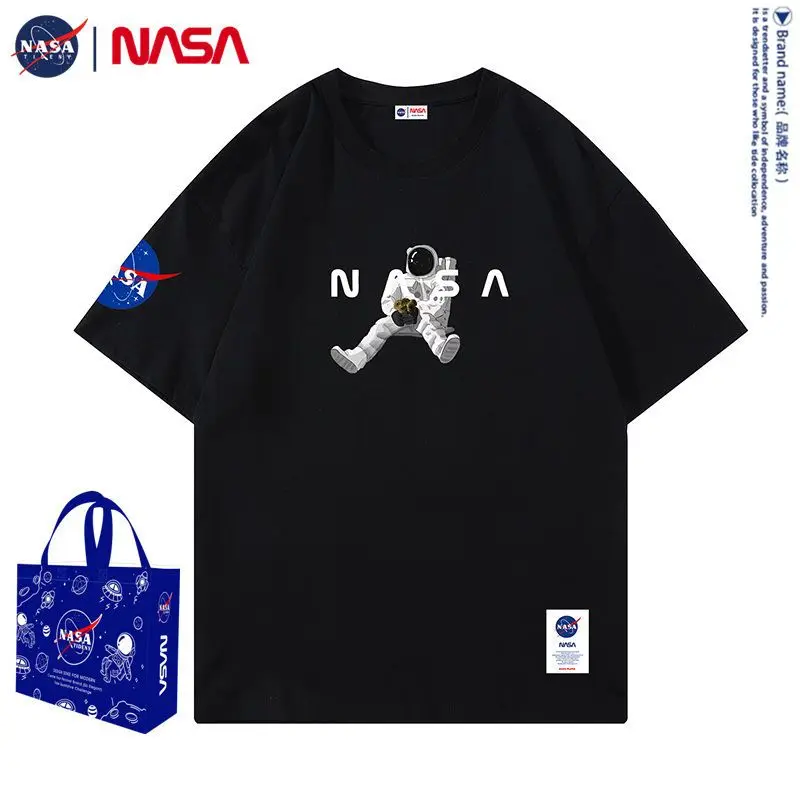 NASA Summer Men's Short-sleeved Letter Printed T-shirt Cotton Trend Brand Clothes
NASA Summer Men's Short-sleeved Letter Printed T-shirt Cotton Trend Brand Clothes