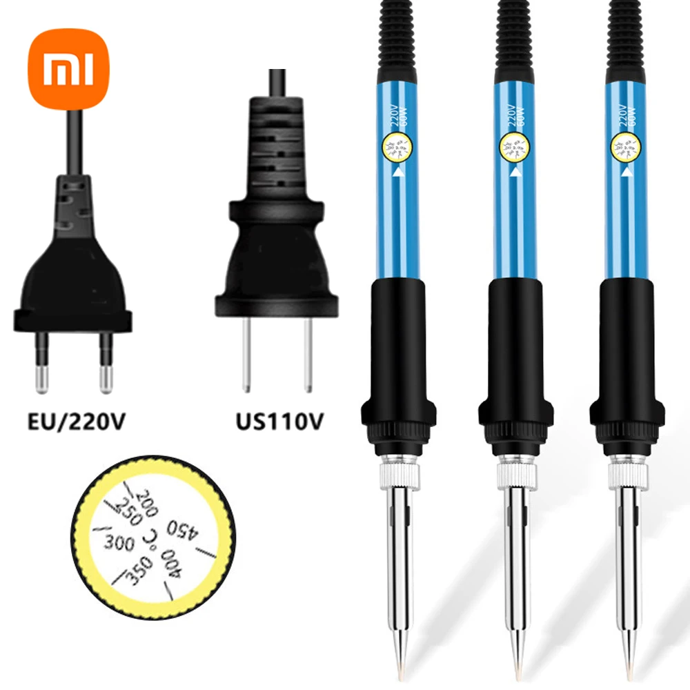 XIAOMI Soldering Iron Adjustable Temperature Electric 220V 110V 60W Welding Solder Rework Station Heat Pencil Tips Repair Tools
XIAOMI Soldering Iron Adjustable Temperature Electric 220V 110V 60W Welding Solder Rework Station Heat Pencil Tips Repair Tools