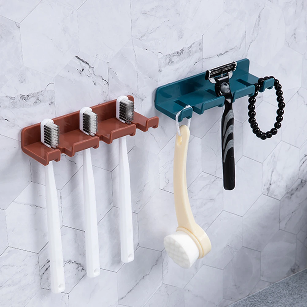 Toothbrush Holder Wall Mounted Plug Hook Razor Toothbrush Dispenser Storage Rack Tooth Brush Shelves Bathroom Accessories 
Toothbrush Holder Wall Mounted Plug Hook Razor Toothbrush Dispenser Storage Rack Tooth Brush Shelves Bathroom Accessories