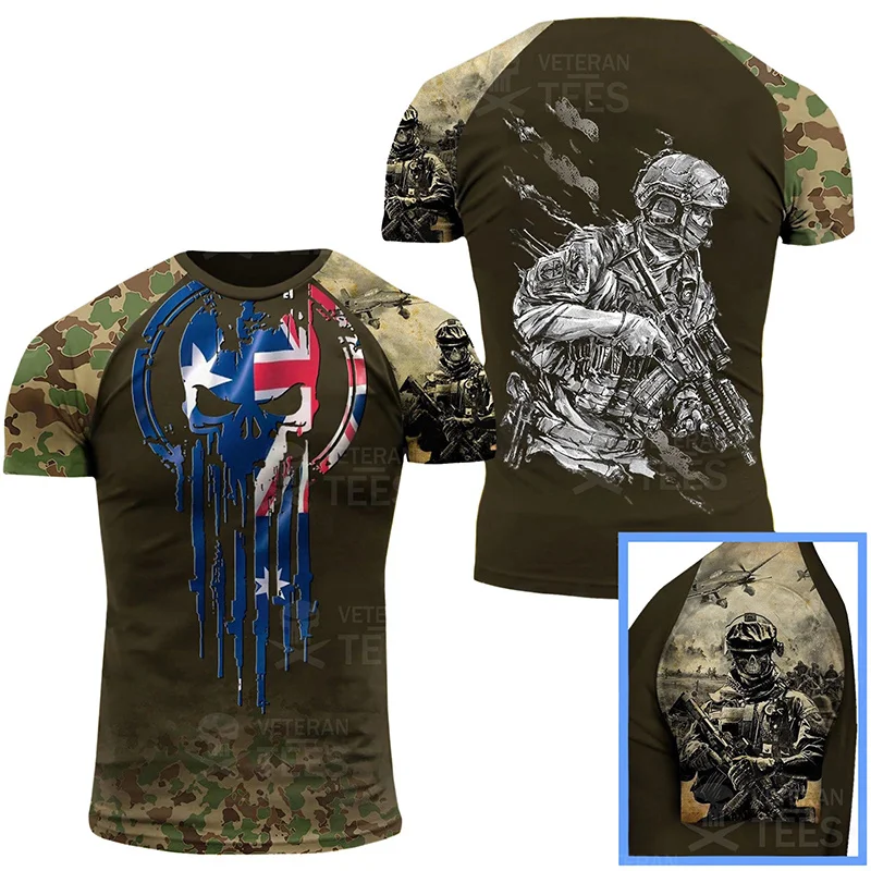 Australian Army Camouflage T Shirt Men Veteran Combat Tops 3D Military Camo Printing T-Shirt Fit Olive Beige Forest Short Sleeve
Australian Army Camouflage T Shirt Men Veteran Combat Tops 3D Military Camo Printing T-Shirt Fit Olive Beige Forest Short Sleeve