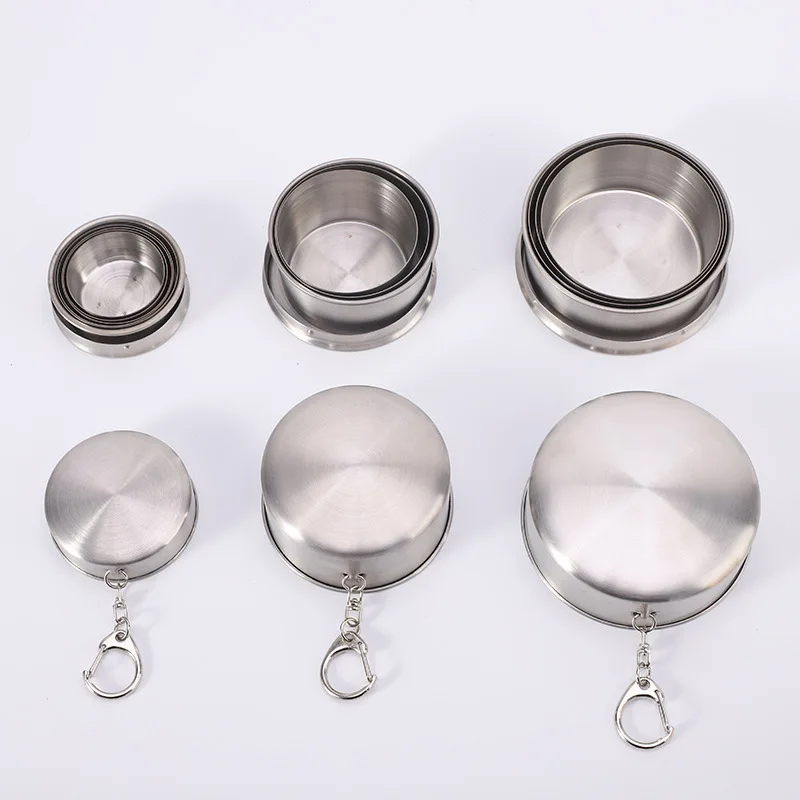 Travel Folding Cup S/M/L/XL Stainless Steel Cup Camp Keychain Design Telescopic Collapsible Cup, Outdoor Folding Cup 
Travel Folding Cup S/M/L/XL Stainless Steel Cup Camp Keychain Design Telescopic Collapsible Cup, Outdoor Folding Cup