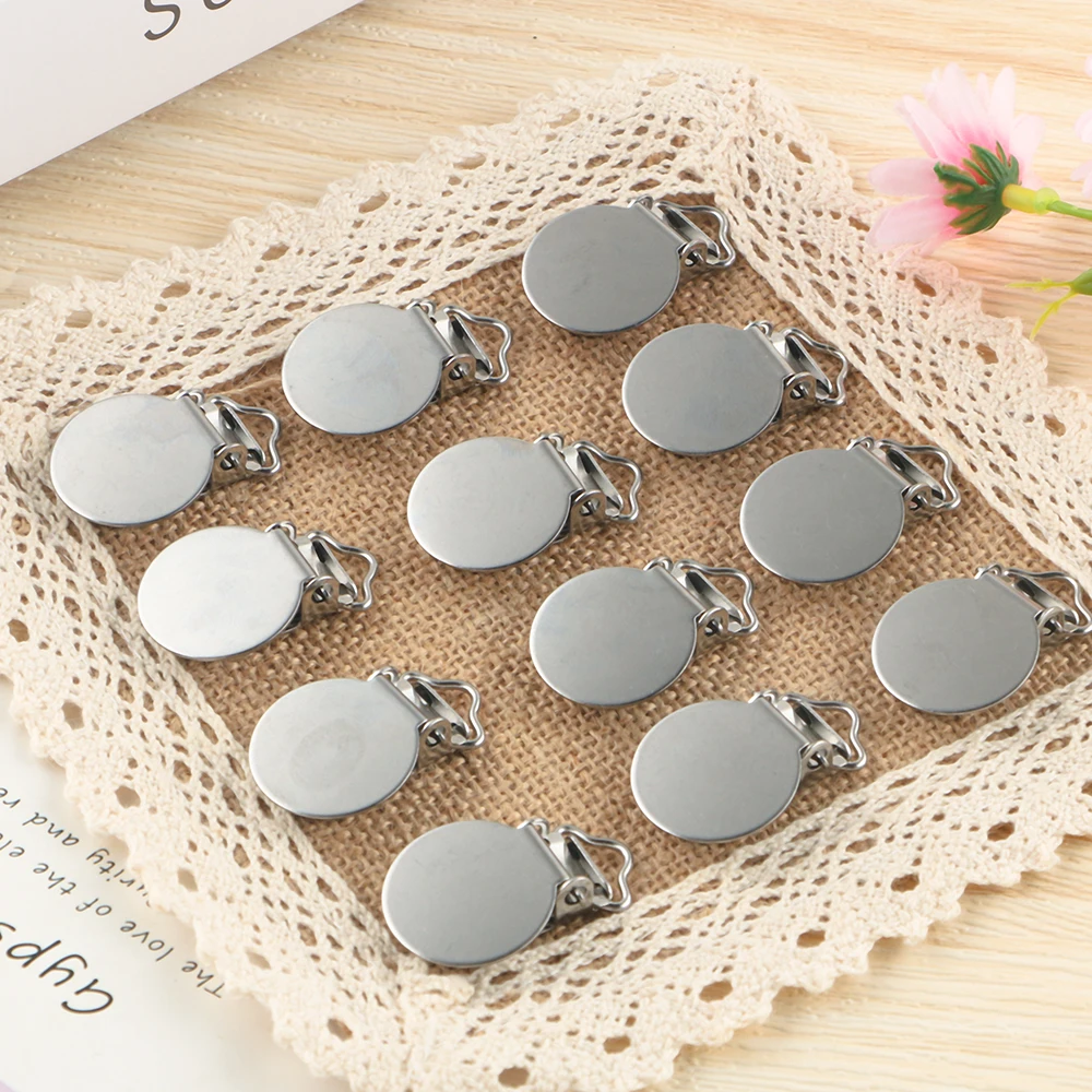 23mm 5/10Pcs Metal Pacifier Clips Round Clip Suspender Holder With Plastic Insert DIY Pacifier Chain Handmade Jewelry Accessorie
23mm 5/10Pcs Metal Pacifier Clips Round Clip Suspender Holder With Plastic Insert DIY Pacifier Chain Handmade Jewelry Accessorie