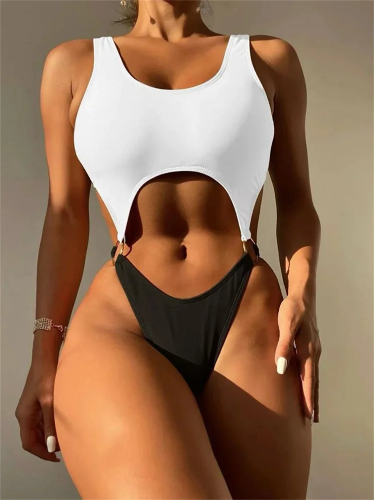 Swimwear Women One Piece Swimsuit 2022 New Solid Hollow High Cut Thong Monokini Sexy Bathing Suit Brazilian Beach Wear Summer 
Swimwear Women One Piece Swimsuit 2022 New Solid Hollow High Cut Thong Monokini Sexy Bathing Suit Brazilian Beach Wear Summer