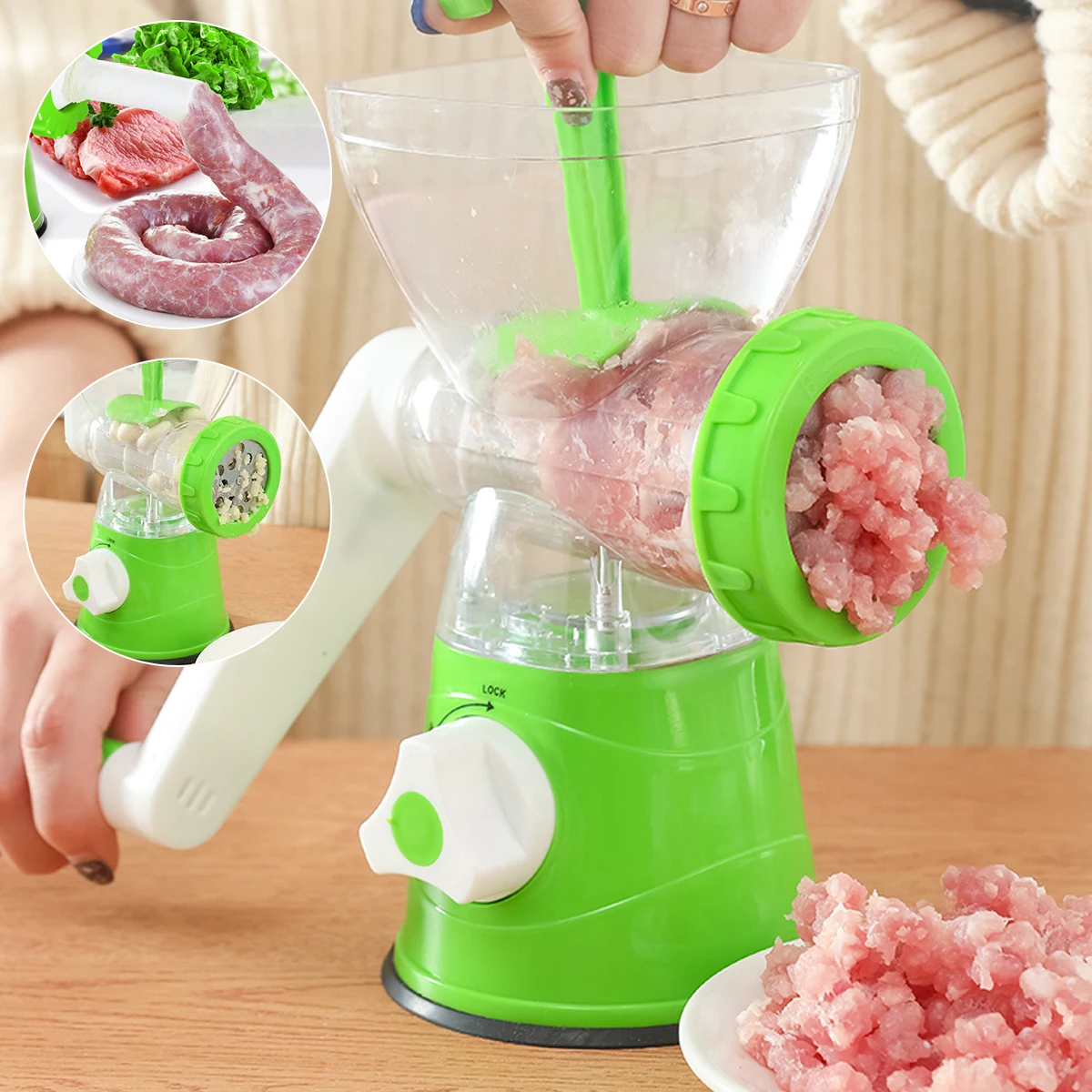 Ручная мясорубка, бытовая многофункциональная мясорубка, ручная мясорубка, Мясорубка из нержавеющей стали, измельчитель
Ручная мясорубка, бытовая многофункциональная мясорубка, ручная мясорубка, Мясорубка из нержавеющей стали, измельчитель