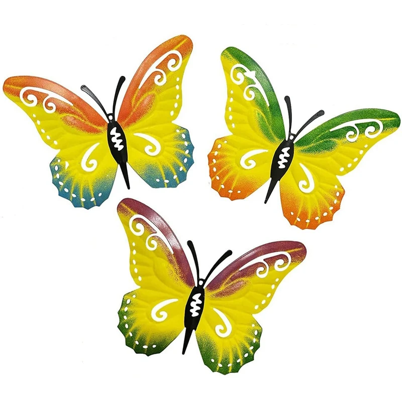 3Pcs Metal Butterfly Wall Art Garden Decor Cute Outdoor Indoor Wall Sculptures For Patio
3Pcs Metal Butterfly Wall Art Garden Decor Cute Outdoor Indoor Wall Sculptures For Patio