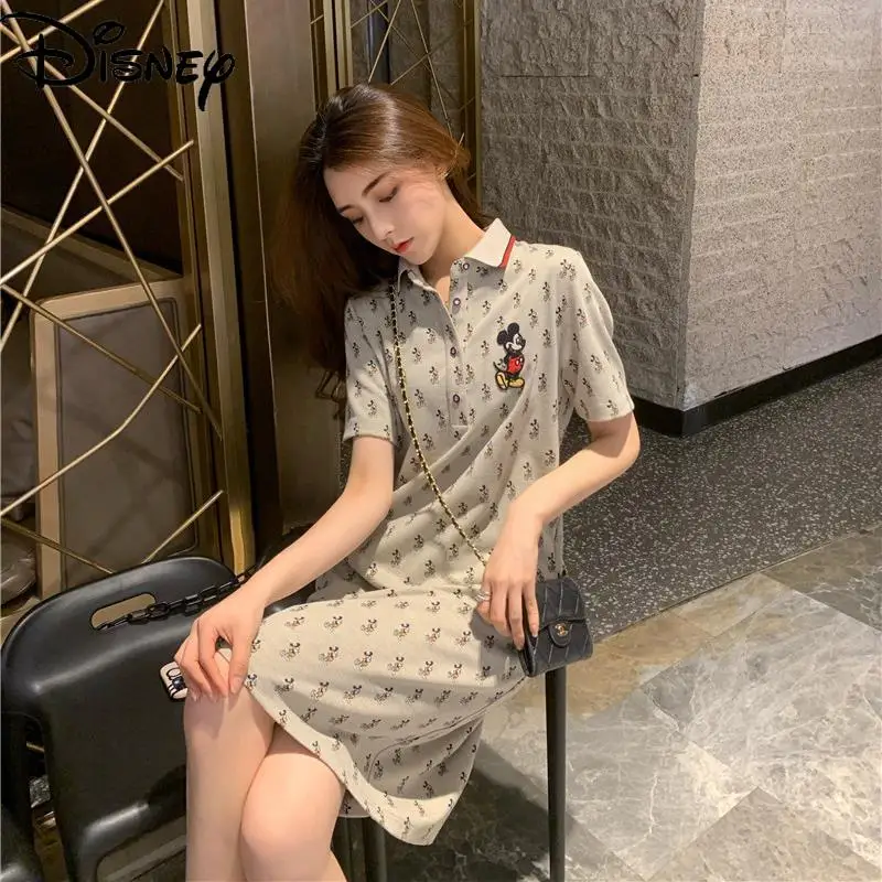 Disney Mickey 2022 Summer Ladies Embroidered Cotton Breathable French Polo Collar Short Sleeve Dress Casual Straight Skirt
Disney Mickey 2022 Summer Ladies Embroidered Cotton Breathable French Polo Collar Short Sleeve Dress Casual Straight Skirt