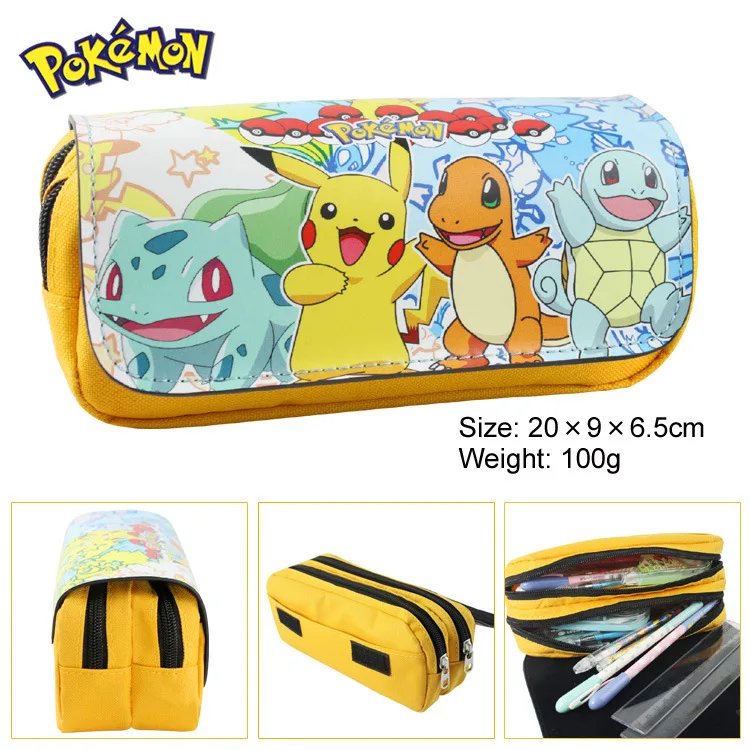 pokemon Pencil Case Anime Pen Holder Double Zipper Pikachu Pencil Case Stationery Bag Student Storage Learning Stationery Gift
pokemon Pencil Case Anime Pen Holder Double Zipper Pikachu Pencil Case Stationery Bag Student Storage Learning Stationery Gift