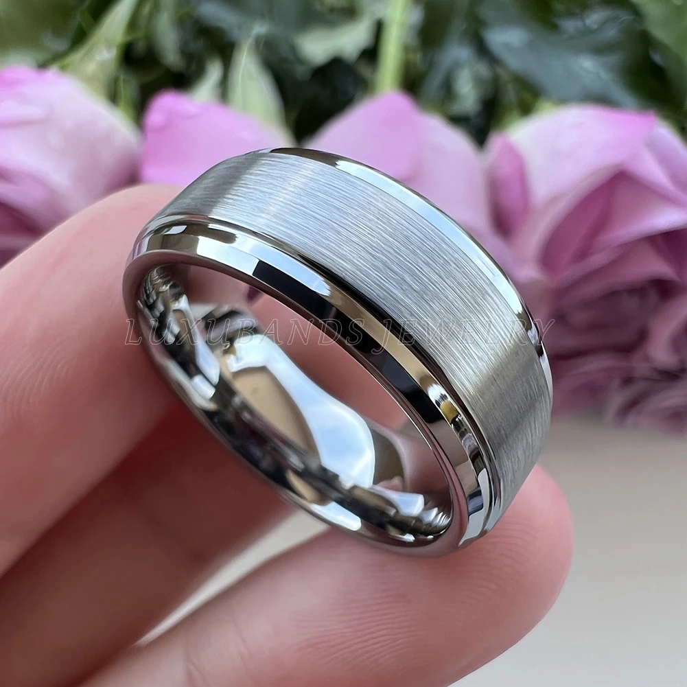 Tungsten Wedding Couple Ring For Men Women Gold Rose Black Gunmetal Stepped Beveled Edges Brushed Finish In Stock Comfort Fit
Tungsten Wedding Couple Ring For Men Women Gold Rose Black Gunmetal Stepped Beveled Edges Brushed Finish In Stock Comfort Fit