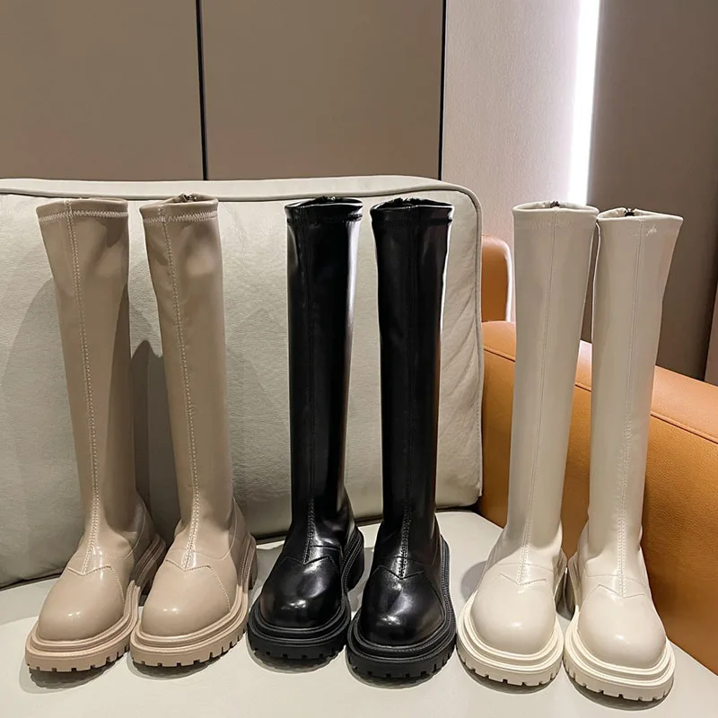 New Autumn Fashion Round Toe Western Knee High Boots For Women Pumps 2022 Rubber Ladies Modern Stretch Boots Basic Female Shoes
New Autumn Fashion Round Toe Western Knee High Boots For Women Pumps 2022 Rubber Ladies Modern Stretch Boots Basic Female Shoes