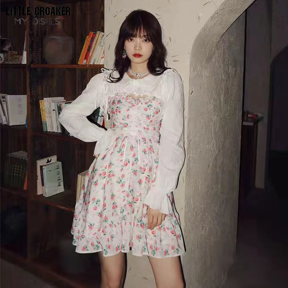 Korean Fashion 2022 Spring Autumn Vintage Floral 2 Piece Sets Womens Outfits Casual Kawaii Lolita Dress Female Y2k Mini Dress
Korean Fashion 2022 Spring Autumn Vintage Floral 2 Piece Sets Womens Outfits Casual Kawaii Lolita Dress Female Y2k Mini Dress