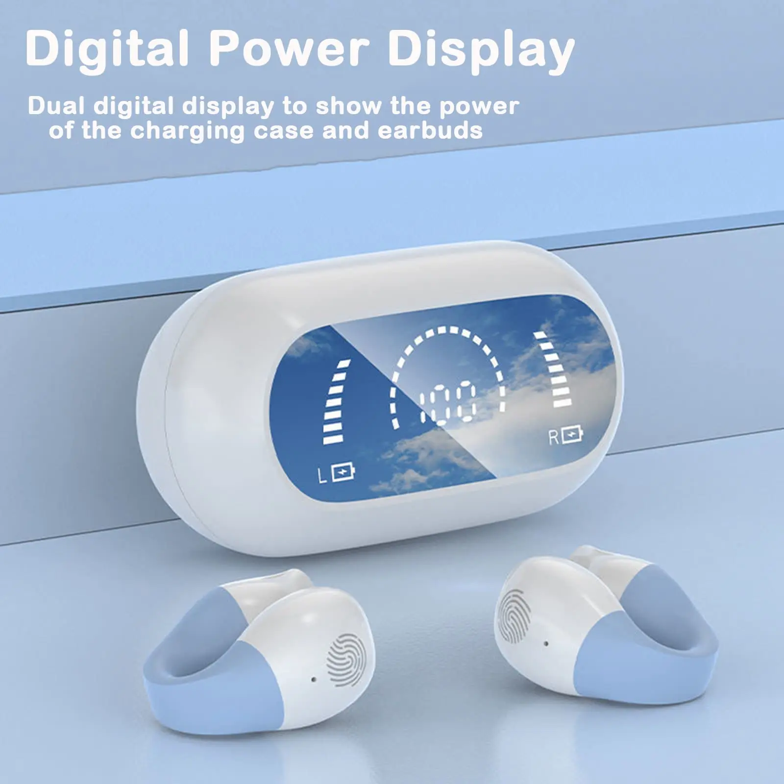 Open Ear Clip On Headphones Bone Conduction Touch Control Earbuds Wireless Bluetooth Stereo Digital Power Display Earphones
Open Ear Clip On Headphones Bone Conduction Touch Control Earbuds Wireless Bluetooth Stereo Digital Power Display Earphones