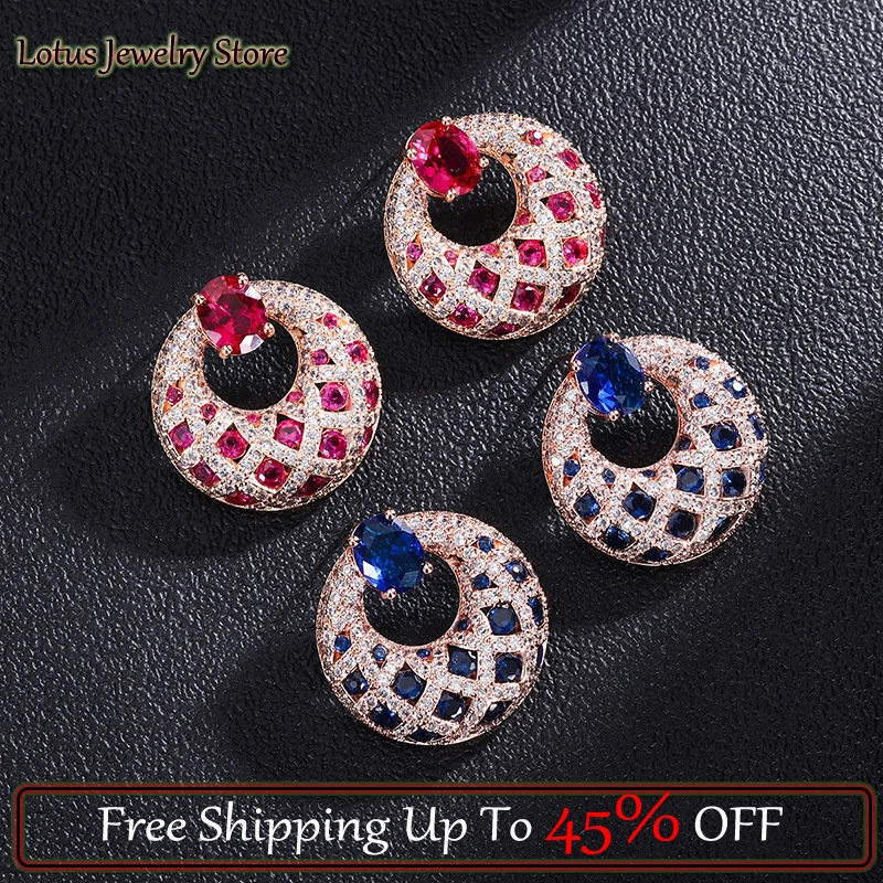 New European Popular Temperament Colorful Zircon Flat Round Earrings for Women's Fashion High end Jewelry Women's Birthday Gift
New European Popular Temperament Colorful Zircon Flat Round Earrings for Women's Fashion High end Jewelry Women's Birthday Gift