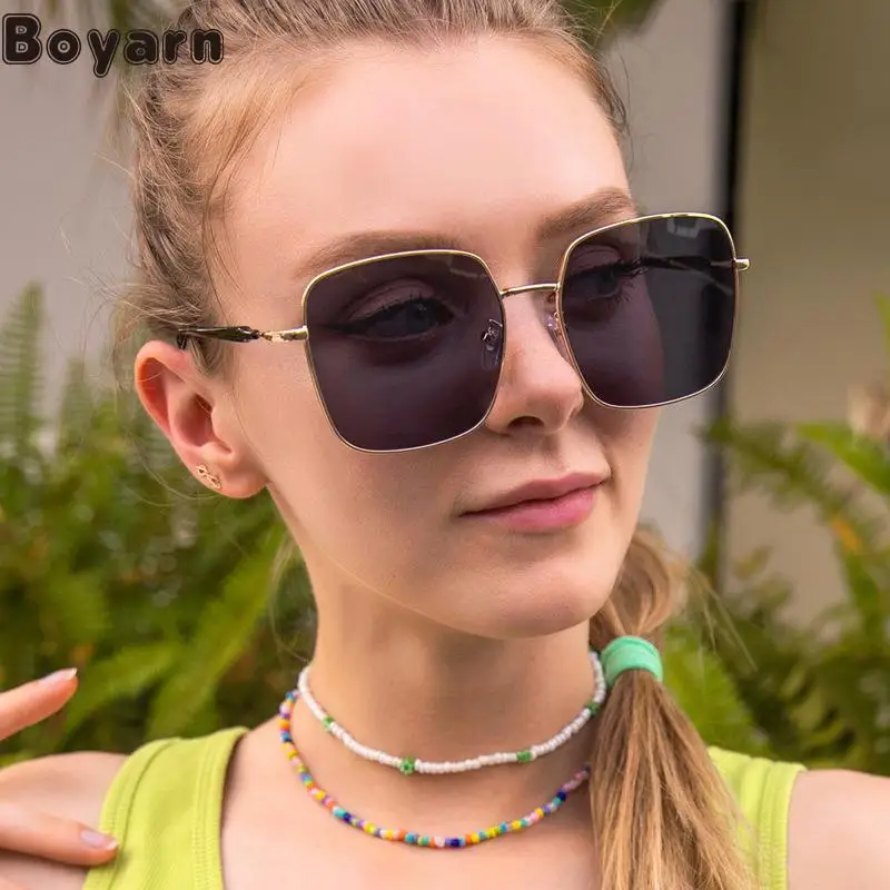 Boyarn Net Red Same Metal Square Retro Sunglasses Men's And Women's Fashion Versatile Sunglasses Outdoor Round Face Glasses
Boyarn Net Red Same Metal Square Retro Sunglasses Men's And Women's Fashion Versatile Sunglasses Outdoor Round Face Glasses
