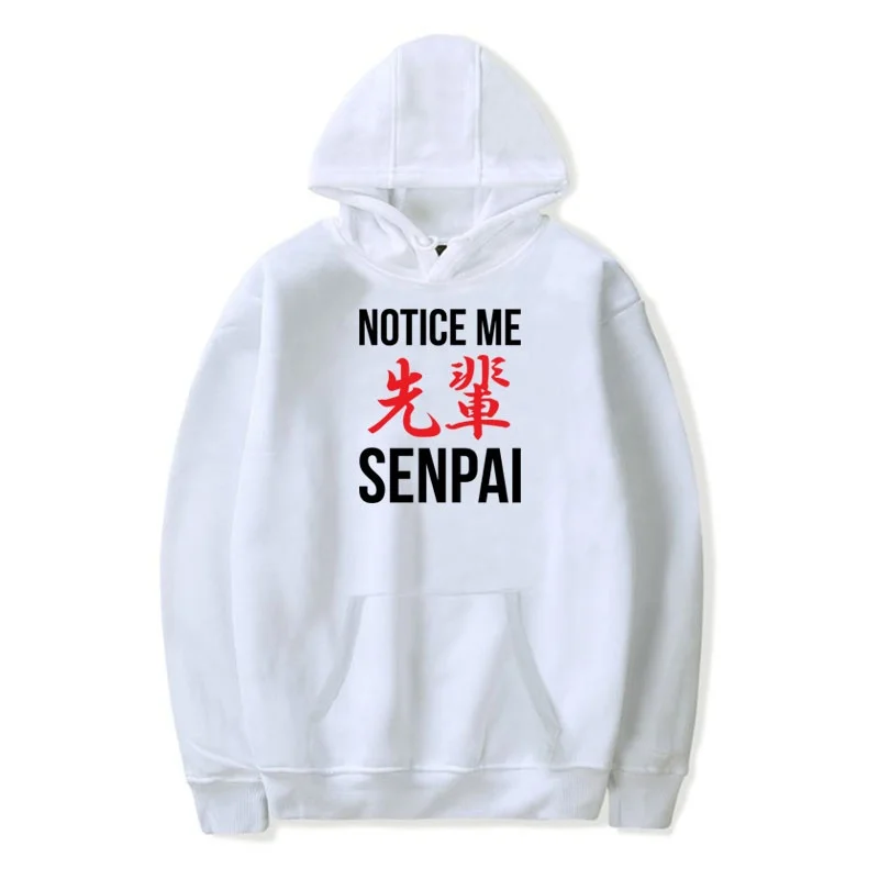 Стильная толстовка с аниме Senpai, пуловер, женская модная повседневная хлопковая толстовка с капюшоном и передним карманом внутри
Стильная толстовка с аниме Senpai, пуловер, женская модная повседневная хлопковая толстовка с капюшоном и передним карманом внутри