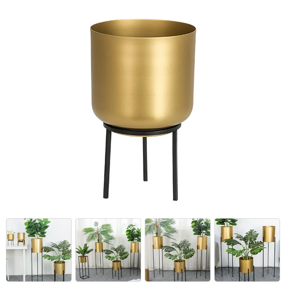 

Wrought Iron Vase Metal Planters Creative Nordic Style Flower Pot Stand Indoor Scene Adornment Craft Office