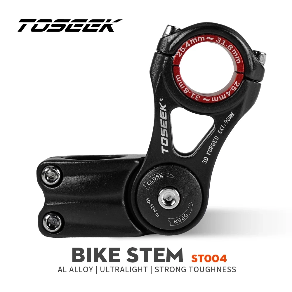 TOSEEK Bicycle Stem Adjustable -85 To 85 Degree Length 90/110/145mm Handlebar 25.4/31.8mm Fork 28.6mm For XC Mountain Road Bike
TOSEEK Bicycle Stem Adjustable -85 To 85 Degree Length 90/110/145mm Handlebar 25.4/31.8mm Fork 28.6mm For XC Mountain Road Bike