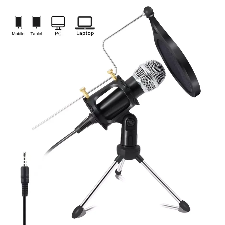 Lefon Recording Condenser Microphone Mobile Phone Microphone Microfone For Computer PC Karaoke Mic Holder For Android 3.5mm Plug
Lefon Recording Condenser Microphone Mobile Phone Microphone Microfone For Computer PC Karaoke Mic Holder For Android 3.5mm Plug
