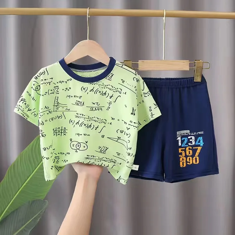 Boys Short-sleeved + Shorts Suits Kids Quick-drying Suit 2022 Summer New Children's Sportswear Baby Printing Two-piece Suit
Boys Short-sleeved + Shorts Suits Kids Quick-drying Suit 2022 Summer New Children's Sportswear Baby Printing Two-piece Suit
