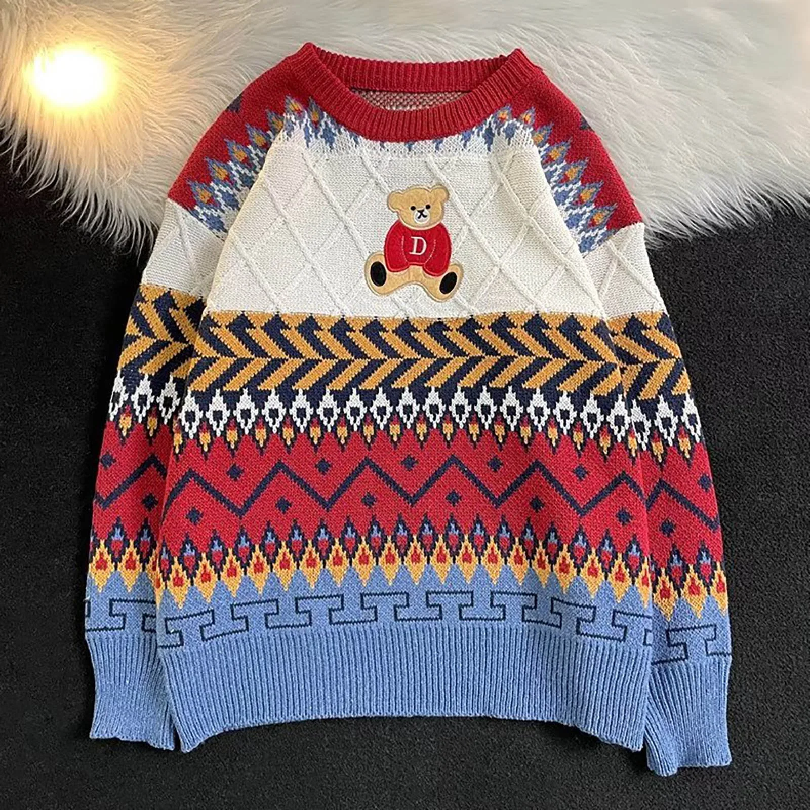 Женский свитер с длинным рукавом, Свободный вязаный свитер с круглым вырезом и спущенными плечами, зима 2022
Женский свитер с длинным рукавом, Свободный вязаный свитер с круглым вырезом и спущенными плечами, зима 2022