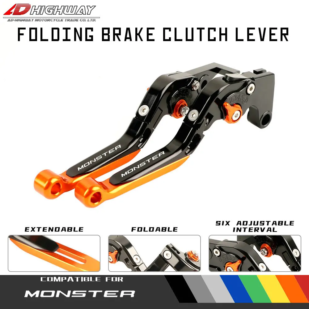 CNC Aliuminum Brake Adjustable Extendable Folding Brake Clutch Levers For DUCATI MONSTER 696 2009-2014 MONSTER 796 2011-2014
CNC Aliuminum Brake Adjustable Extendable Folding Brake Clutch Levers For DUCATI MONSTER 696 2009-2014 MONSTER 796 2011-2014