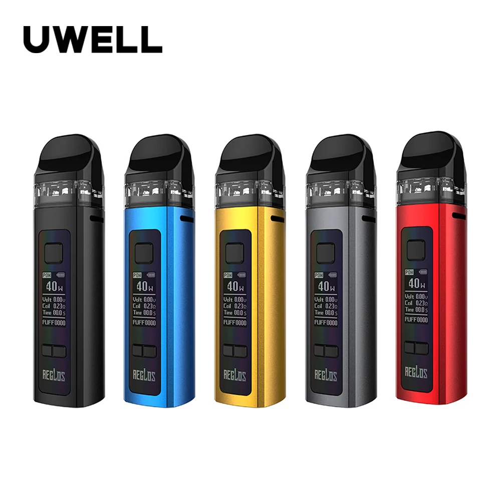 

Original Uwell Aeglos Pod Mod Kit 60W 1500mAh 0.8ohm Coil/0.23ohm UN2 Meshed-H Coil Electronic Cigarette Vape Vaporizer