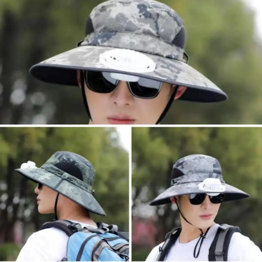 Outdoor Sunscreen Bucket Hat With Detachable Rechargeable Fan Adjustable Breathable Wide Brim Sun Hat Sunshade Cap
Outdoor Sunscreen Bucket Hat With Detachable Rechargeable Fan Adjustable Breathable Wide Brim Sun Hat Sunshade Cap