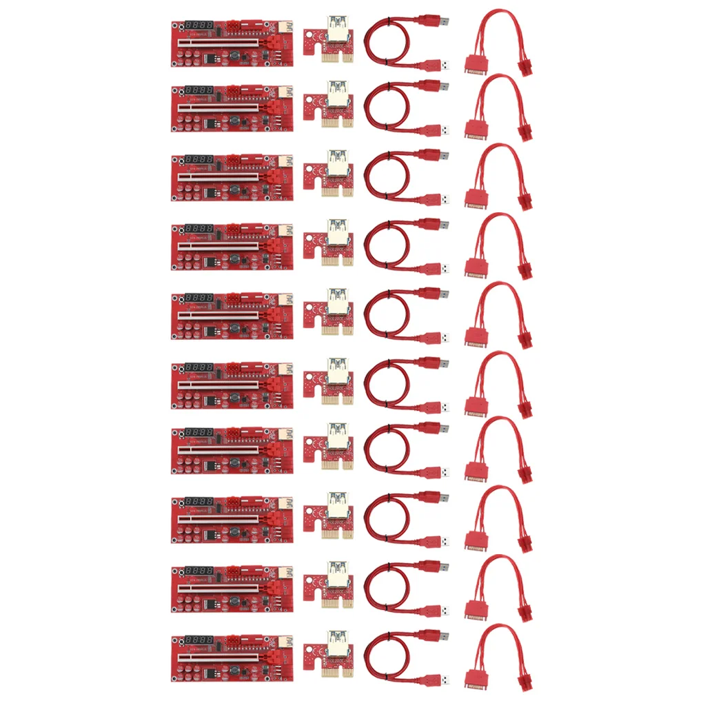 10Pcs V013 Pro PCIE Riser 013 Cabo Riser Card Express x1 x16 SATA To 6Pin Power Cable USB 3.0 Cable For Mining Miner
10Pcs V013 Pro PCIE Riser 013 Cabo Riser Card Express x1 x16 SATA To 6Pin Power Cable USB 3.0 Cable For Mining Miner