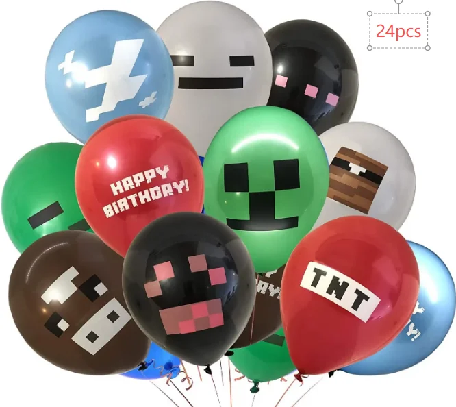 Пиксельные украшения для вечеринки Minecrafte от GAGAGIRL
Пиксельные украшения для вечеринки Minecrafte от GAGAGIRL