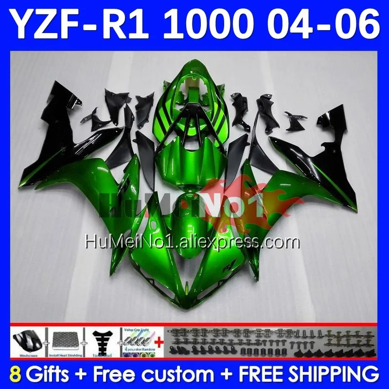 Body For YAMAHA Glossy green YZF R 1 1000 CC YZF-1000 YZF1000 9No.12 1000CC YZF R1 YZF-R1 YZFR1 2004 2005 2006 04 05 06 Fairing
Body For YAMAHA Glossy green YZF R 1 1000 CC YZF-1000 YZF1000 9No.12 1000CC YZF R1 YZF-R1 YZFR1 2004 2005 2006 04 05 06 Fairing