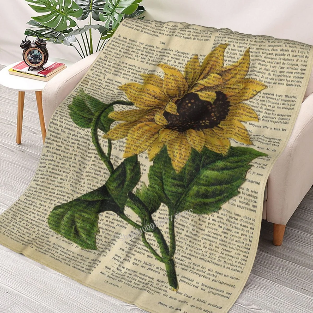 Botanical Print, On Old Book Page - Flowers- Sunflower Throw Blanket 3D printed sofa bedroom decorative blanket children adult
Botanical Print, On Old Book Page - Flowers- Sunflower Throw Blanket 3D printed sofa bedroom decorative blanket children adult