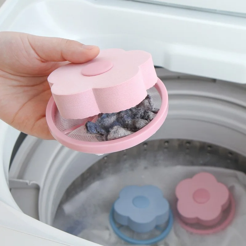 

Flower Shape Floating Laundry Ball Floating Pet Fur Lint Hair Catcher Clothes Cleaning Sundries Removal Cleaning Mesh Pouch