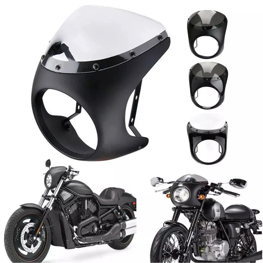 Universal Motorcycle Headlight Mask Headlamp Fairing Bezel Front Cowl Visor Fork For Diameter 15 cm-18 cm Round Headlinght
Universal Motorcycle Headlight Mask Headlamp Fairing Bezel Front Cowl Visor Fork For Diameter 15 cm-18 cm Round Headlinght