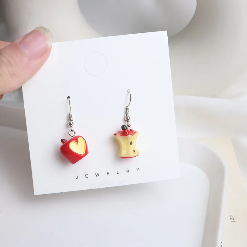 Cartoon Fruit Earring Women Apple Cute Fun Sweet Earrings Pendant Novelty High Quality Asymmetric Jewelry Oorbellen Voor Vrouwen 
Cartoon Fruit Earring Women Apple Cute Fun Sweet Earrings Pendant Novelty High Quality Asymmetric Jewelry Oorbellen Voor Vrouwen
