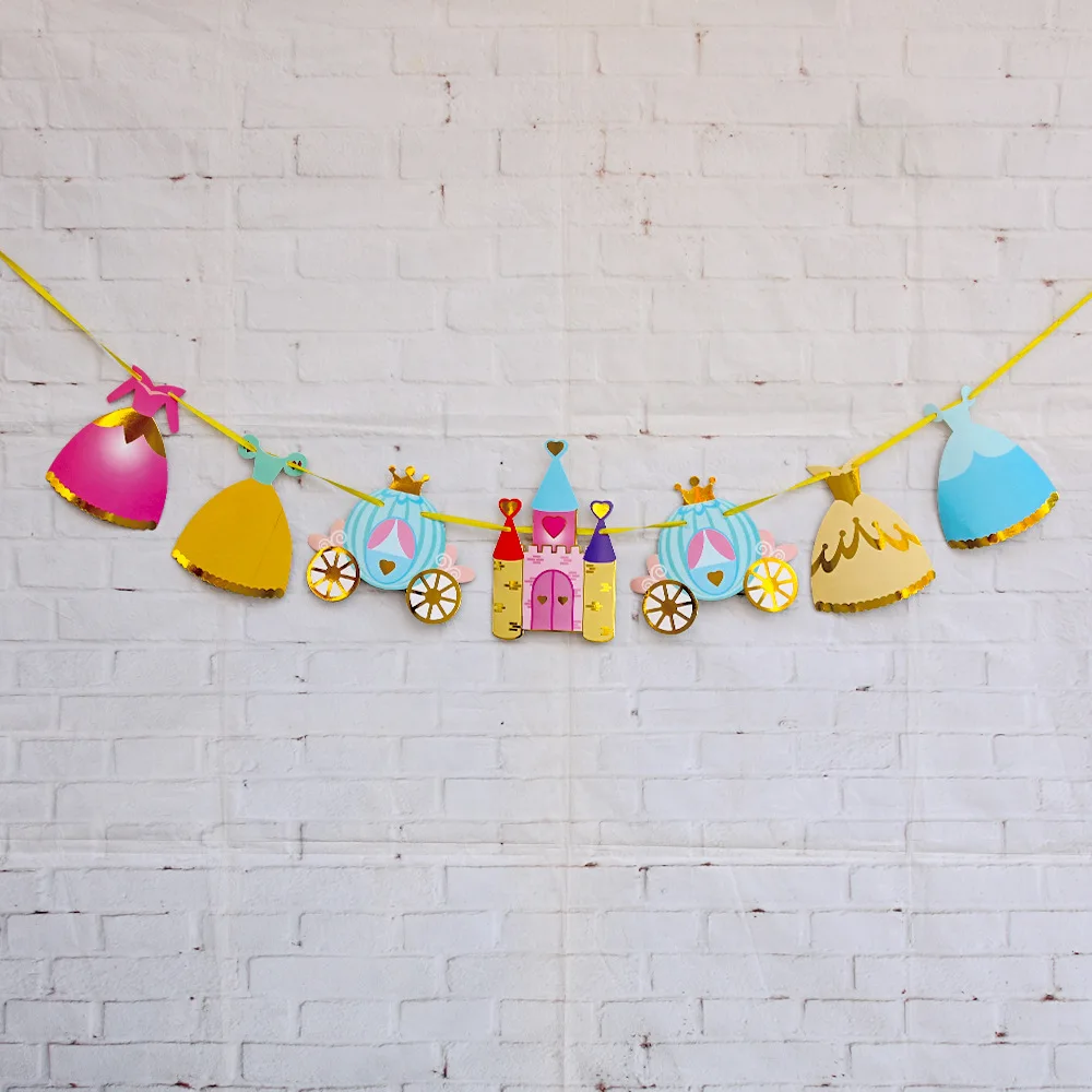 Princess Castle Paper Banner Pink Lovely Pennant Craft Flag Flower Garland Children Day Baby Girl Birthday Banners For Party
Princess Castle Paper Banner Pink Lovely Pennant Craft Flag Flower Garland Children Day Baby Girl Birthday Banners For Party