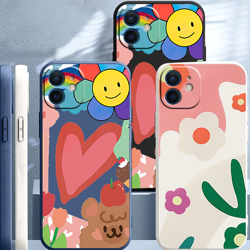 Cases For iPhone 13 12 11 Pro Max Mini SE 2020 X XR XS Max 8 7 6s 6 Plus INS Color Flower Liquid Silicone Phone Cover Funda Capa
Cases For iPhone 13 12 11 Pro Max Mini SE 2020 X XR XS Max 8 7 6s 6 Plus INS Color Flower Liquid Silicone Phone Cover Funda Capa