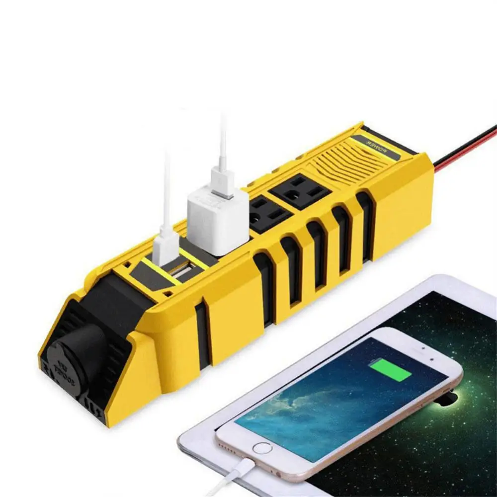 12v To 110v Portable Car Inverter Dual Usb Modified Wave Power Inverter For Phone Tablet Voltage Converter Car Accessories 150w
12v To 110v Portable Car Inverter Dual Usb Modified Wave Power Inverter For Phone Tablet Voltage Converter Car Accessories 150w