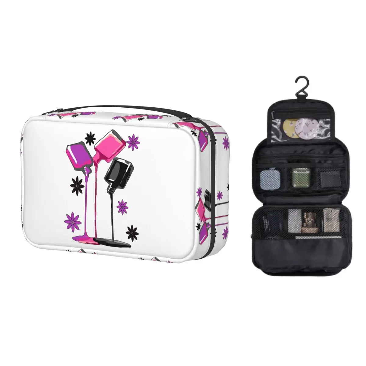 Fashion Cute Pouring Nail Polish Travel Toiletry Bag for Women Hanging Manicurist Cosmetic Makeup Bag Dopp Kit
Fashion Cute Pouring Nail Polish Travel Toiletry Bag for Women Hanging Manicurist Cosmetic Makeup Bag Dopp Kit
