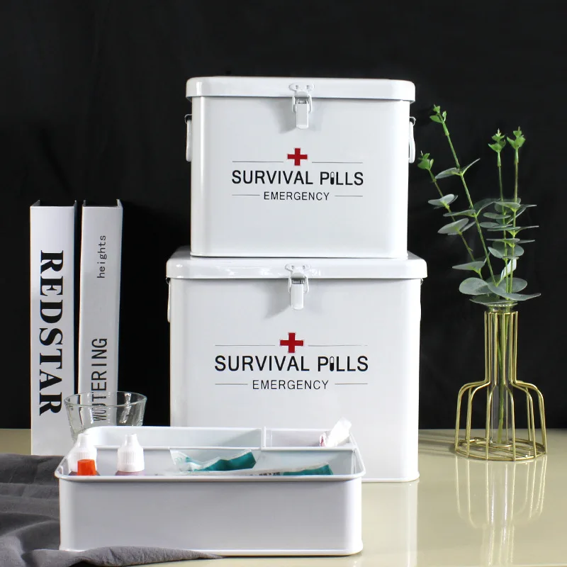 Iron Sheet Household Medical Kit of Source Factory, Standby Medicine First Aid Kit, Storage Medical Kit, Tool Box with Buckle
Iron Sheet Household Medical Kit of Source Factory, Standby Medicine First Aid Kit, Storage Medical Kit, Tool Box with Buckle