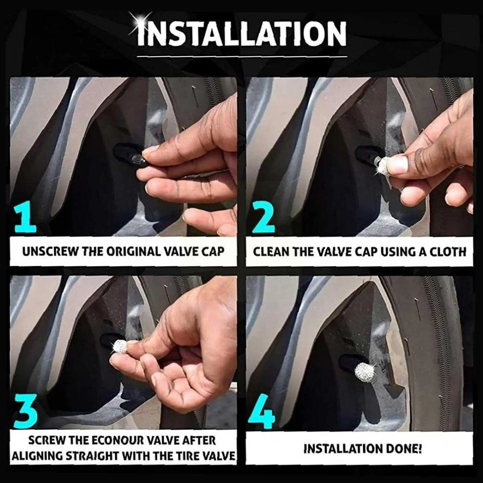 Diamond Dust-proof Wheel Valve Cover Shining Crystal Car Tire Car Vehicle Bling Caps Valve Decor Attractive Accessories Car U7S8
Diamond Dust-proof Wheel Valve Cover Shining Crystal Car Tire Car Vehicle Bling Caps Valve Decor Attractive Accessories Car U7S8