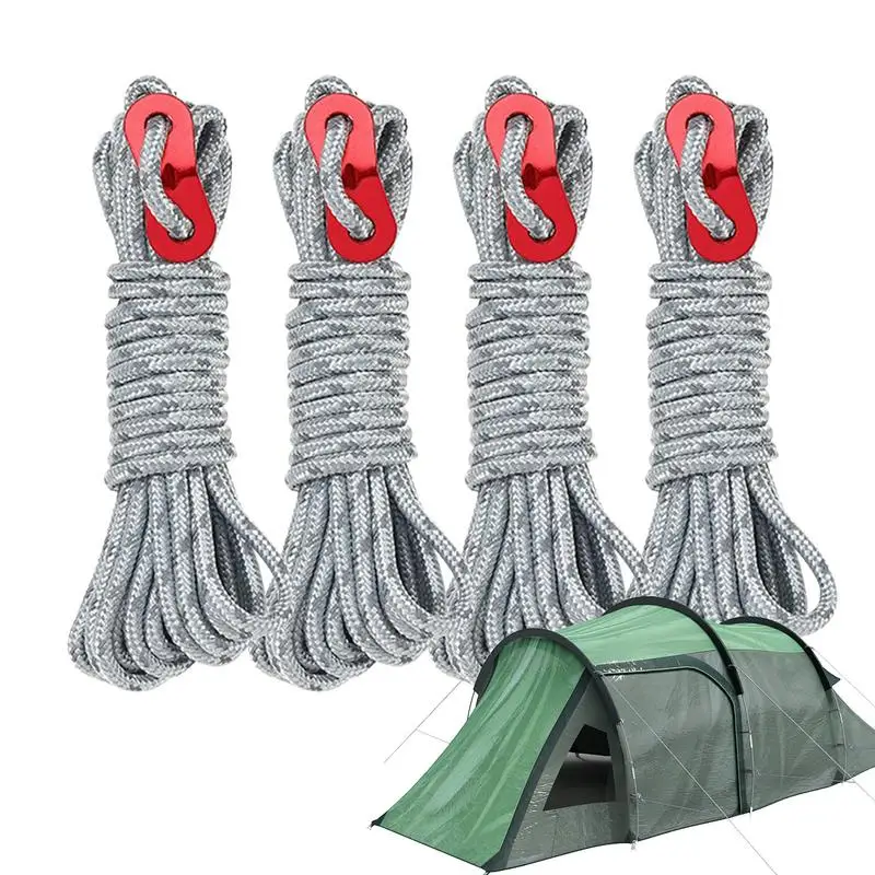 Heavy Duty Rope 4mm High Strength Tie Down Rope With Buckle Anti Slip Utility Rope Reflective Reflective Rope For Utility
Heavy Duty Rope 4mm High Strength Tie Down Rope With Buckle Anti Slip Utility Rope Reflective Reflective Rope For Utility