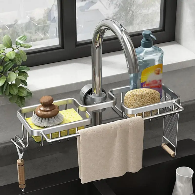 Faucet Rack Stainless Steel Kitchen Storage Rack Bathroom Rack Durable Sink Drain Rack Sponge Holder for Kitchen Sink
Faucet Rack Stainless Steel Kitchen Storage Rack Bathroom Rack Durable Sink Drain Rack Sponge Holder for Kitchen Sink