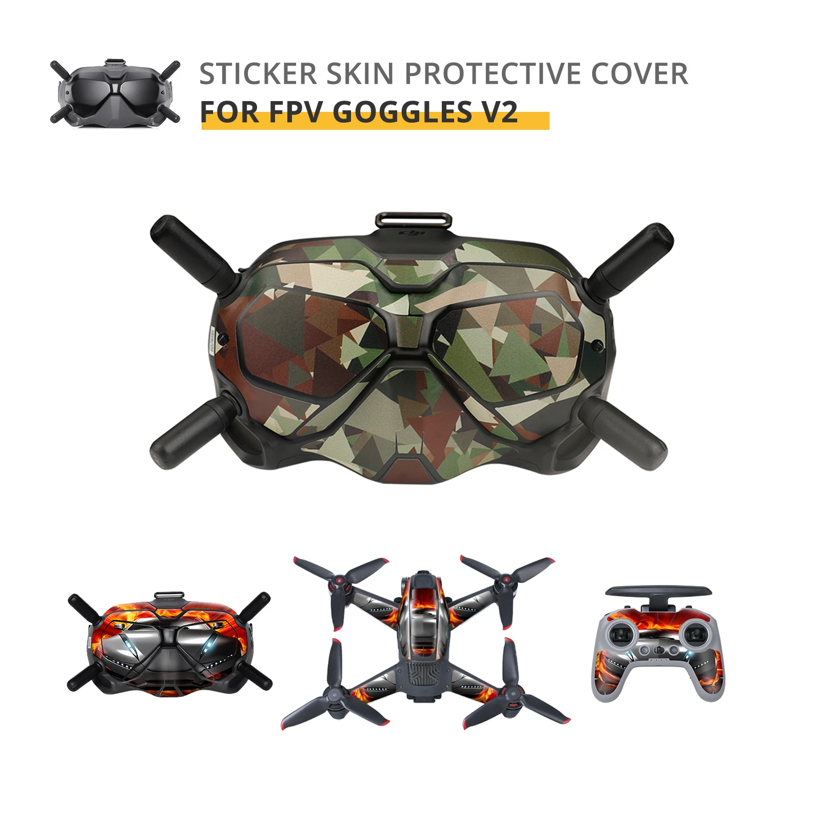 Sticker Skin Protective Cover For DJI FPV GOGGLES V2 Remote Control Carbon Fiber Waterproof Decal for DJI FPV Drone Accessories
Sticker Skin Protective Cover For DJI FPV GOGGLES V2 Remote Control Carbon Fiber Waterproof Decal for DJI FPV Drone Accessories