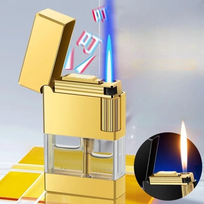 Hot Side Slip Outdoor Windproof Straight Flush Open Flame Double Flame Inflatable Transparent Gas Chamber Lighter Men's Gadgets
Hot Side Slip Outdoor Windproof Straight Flush Open Flame Double Flame Inflatable Transparent Gas Chamber Lighter Men's Gadgets