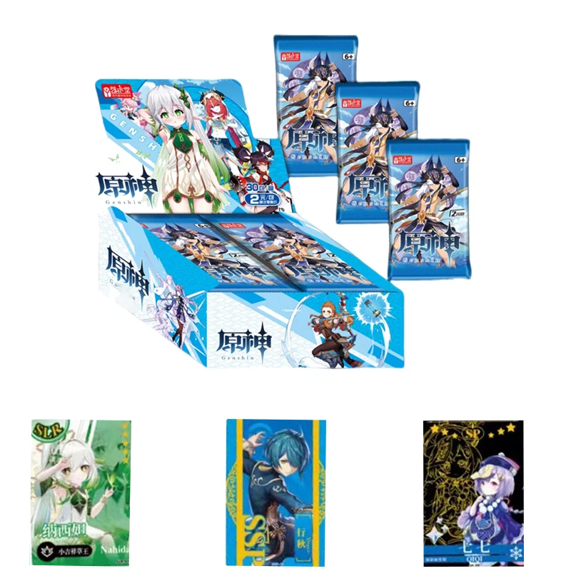12/24/48BOX Wholesale Genshin Impact Collection Booster Cards Anime Japanese Playing Cards Games Toys Carte Kids Christmas Gift
12/24/48BOX Wholesale Genshin Impact Collection Booster Cards Anime Japanese Playing Cards Games Toys Carte Kids Christmas Gift