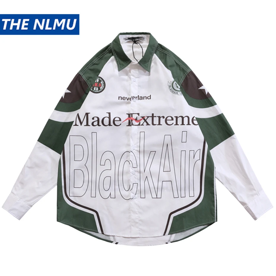 Hip Hop Oversized Shirt 2022 Letter Printed Patchwork Harajuku Streetwear Button Up Shirt Casual Long Sleeve Button Up Blouse
Hip Hop Oversized Shirt 2022 Letter Printed Patchwork Harajuku Streetwear Button Up Shirt Casual Long Sleeve Button Up Blouse
